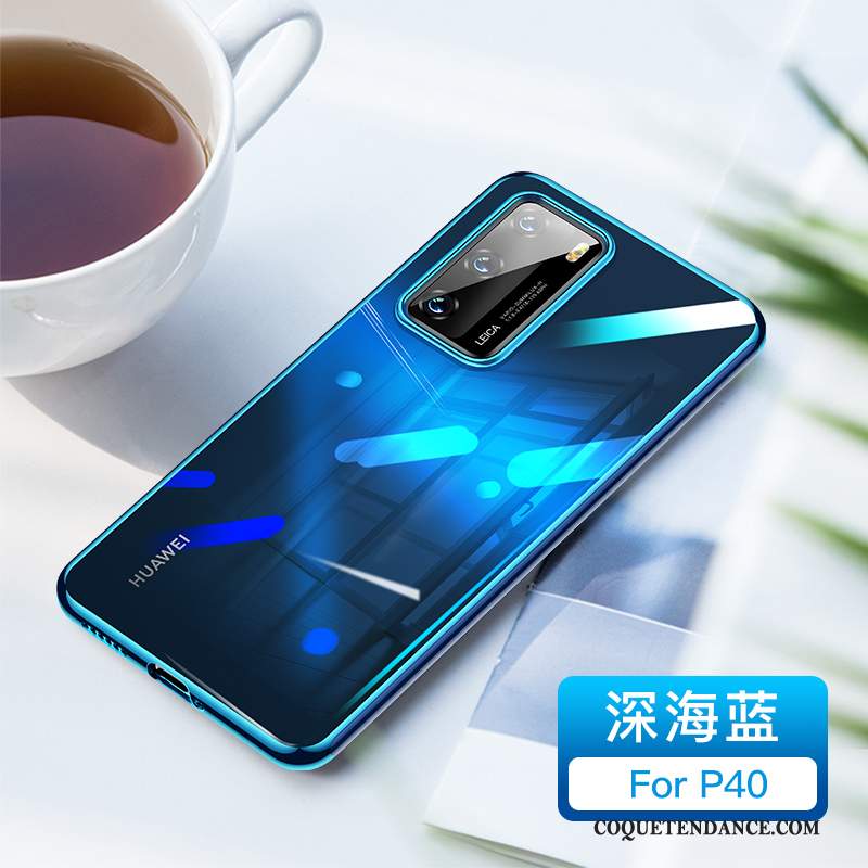 Huawei P40 Coque De Téléphone Fluide Doux Étui Transparent Marque De Tendance