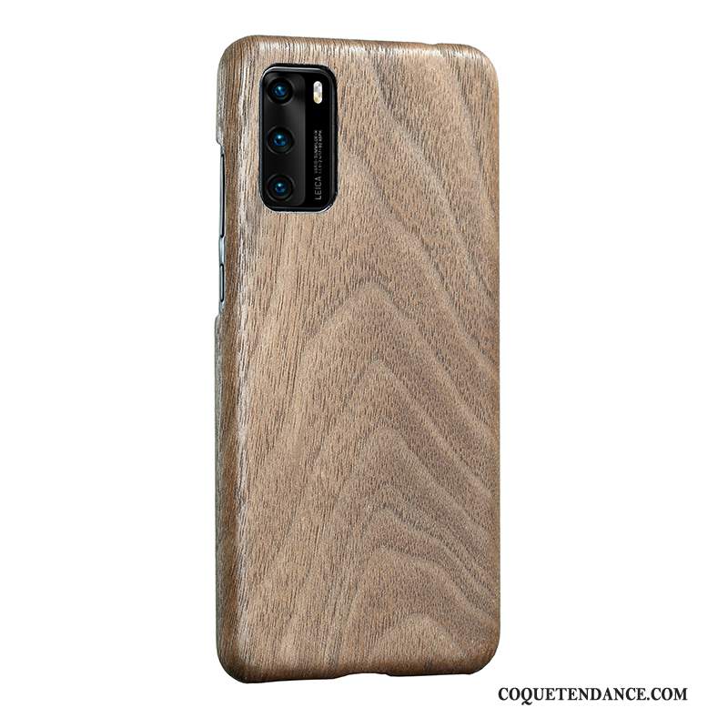 Huawei P40 Coque Incassable Sentir Très Mince Marron Étui