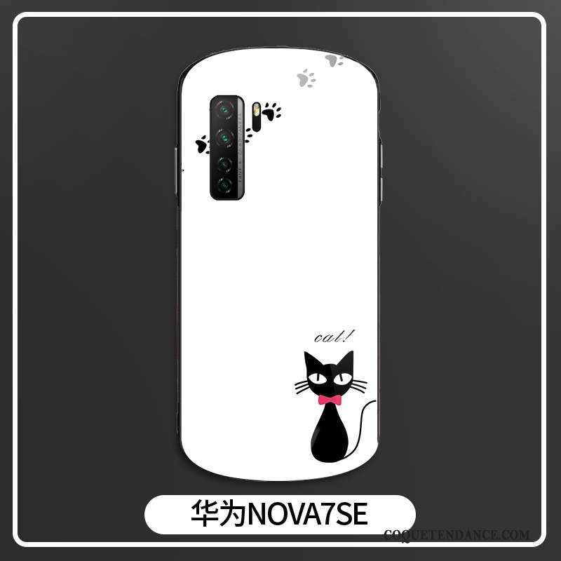 Huawei P40 Lite 5g Coque Dessin Animé Rond Protection Chat Petit