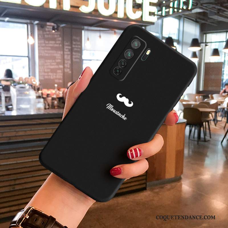 Huawei P40 Lite 5g Coque Fluide Doux Simple Étui Protection Noir