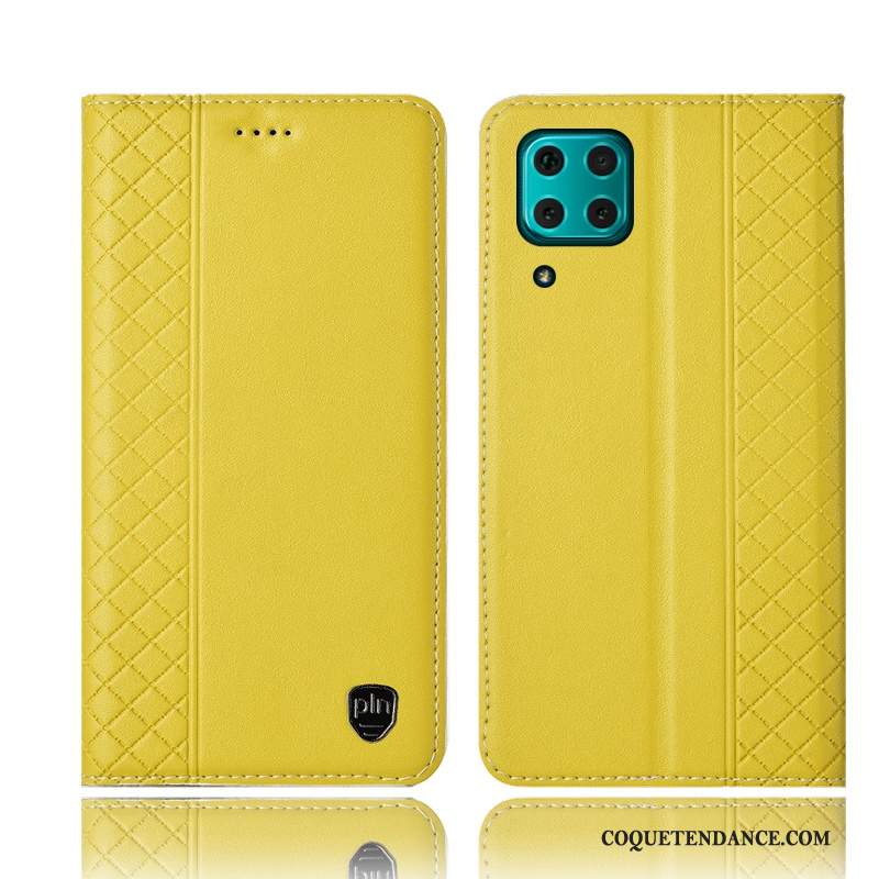 Huawei P40 Lite Coque Housse Incassable De Téléphone Cuir Véritable Protection