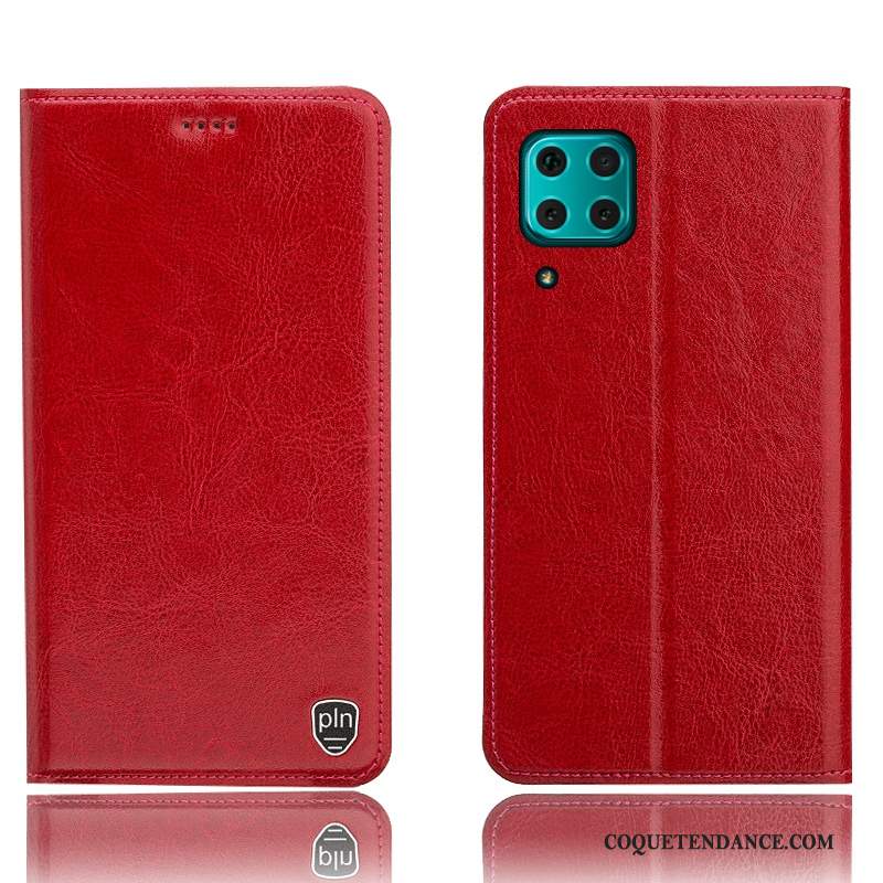 Huawei P40 Lite Coque Protection De Téléphone Housse Rouge Étui