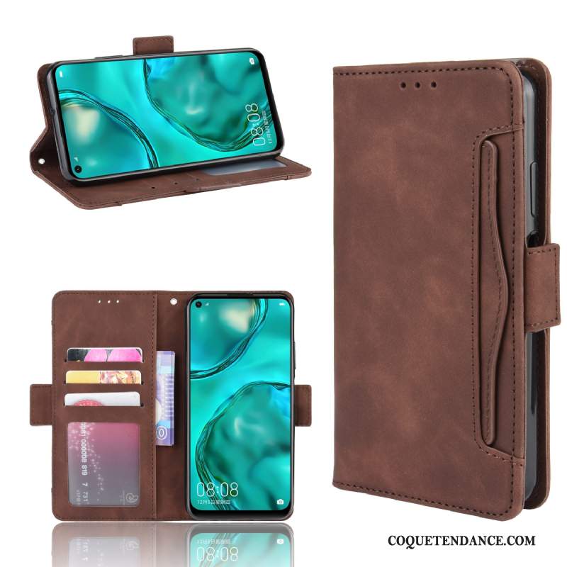 Huawei P40 Lite Coque Vintage Étui Modèle Fleurie Protection Étui En Cuir