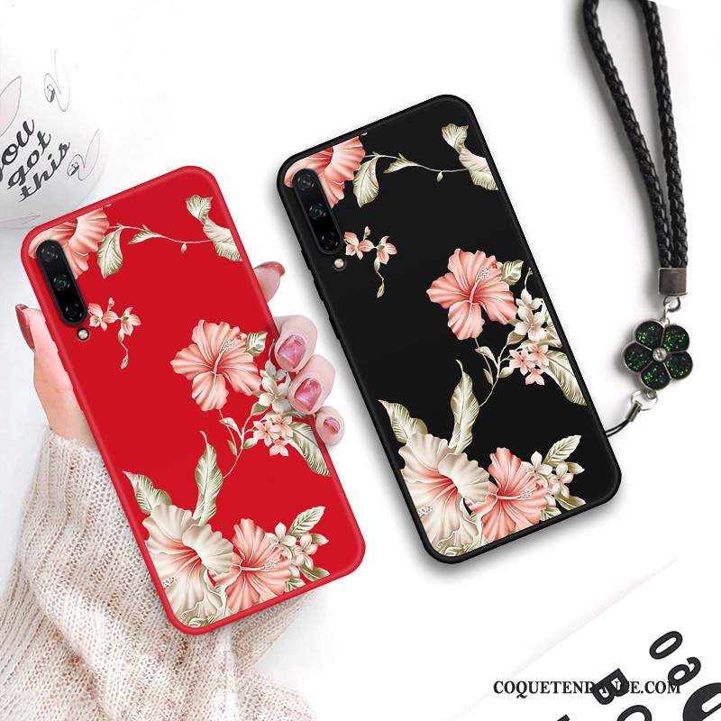 Huawei P40 Lite E Coque Vintage Art Étui Fleur Silicone