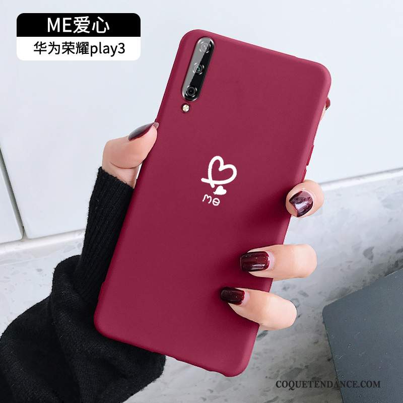 Huawei P40 Lite E Coque Étui Net Rouge Très Mince Amour Silicone