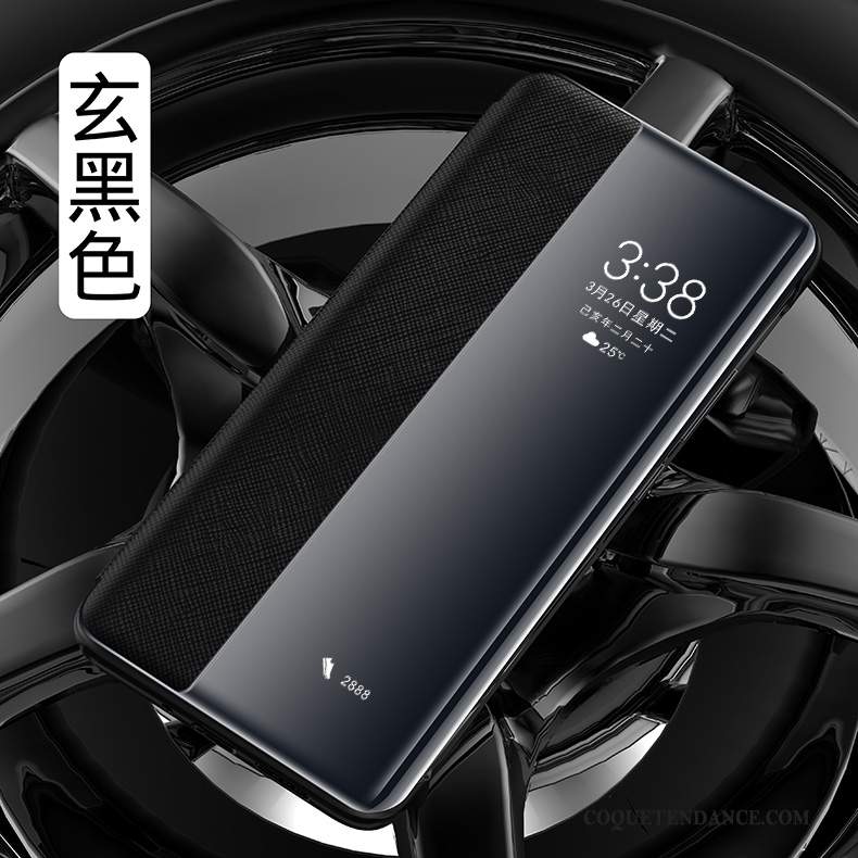 Huawei P40 Pro Coque De Téléphone Tout Compris Étui En Cuir Cuir Véritable Protection