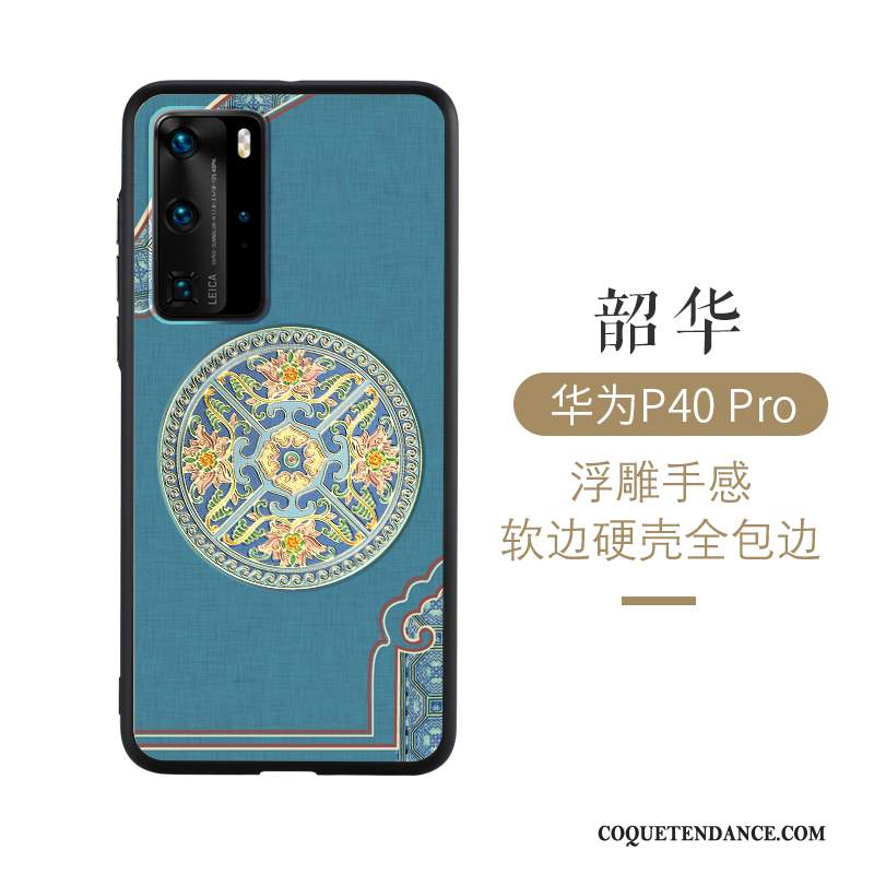 Huawei P40 Pro Coque Incassable Étui Très Mince Gaufrage Créatif