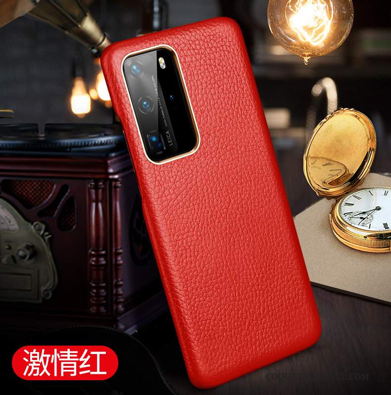 Huawei P40 Pro Coque Marque De Tendance Créatif Tout Compris Vent Net Rouge