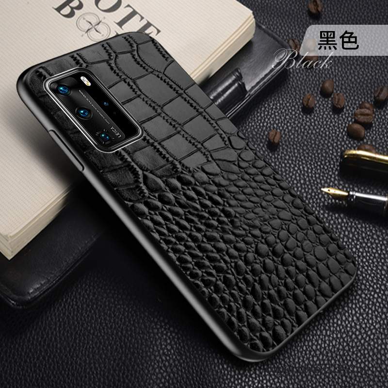 Huawei P40 Pro Coque Support Luxe Protection Noir De Téléphone