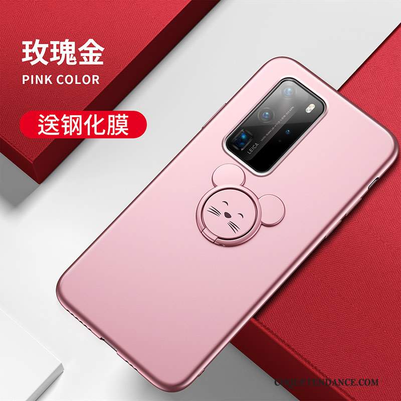 Huawei P40 Pro Coque Support Personnalité Tendance Silicone Incassable