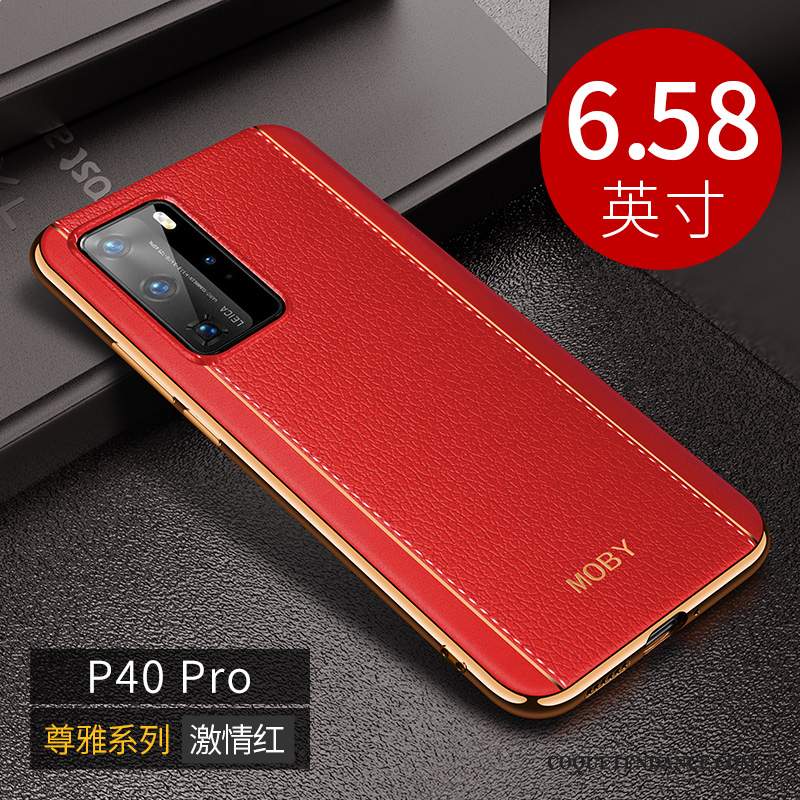 Huawei P40 Pro Coque Tout Compris Business Très Mince Étui Fluide Doux