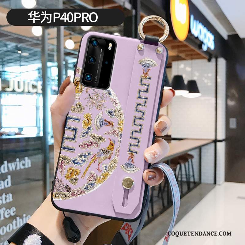 Huawei P40 Pro Coque Violet Étui Palais De Téléphone Silicone