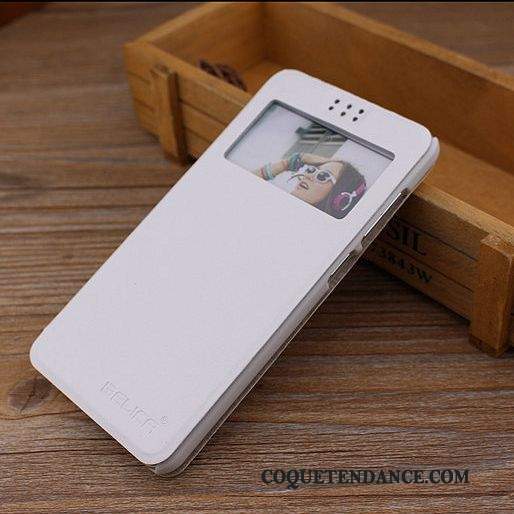 Huawei P8 Coque Protection Étui En Cuir Blanc De Téléphone Haute