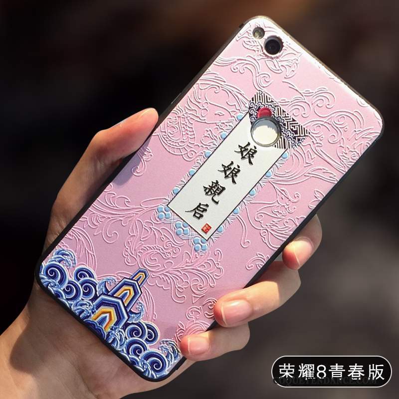 Huawei P8 Lite 2017 Coque Rose Silicone Incassable De Téléphone Protection