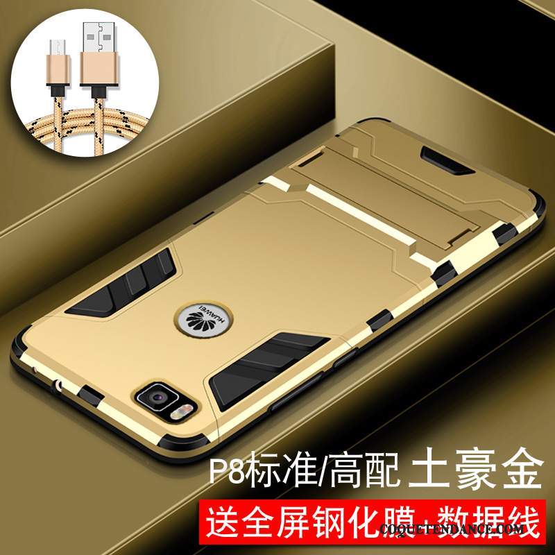 Huawei P8 Lite Coque Étui Haute Délavé En Daim Jeunesse Protection