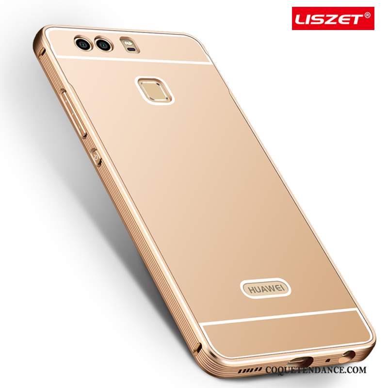 Huawei P9 Coque Border Or Incassable Métal Étui