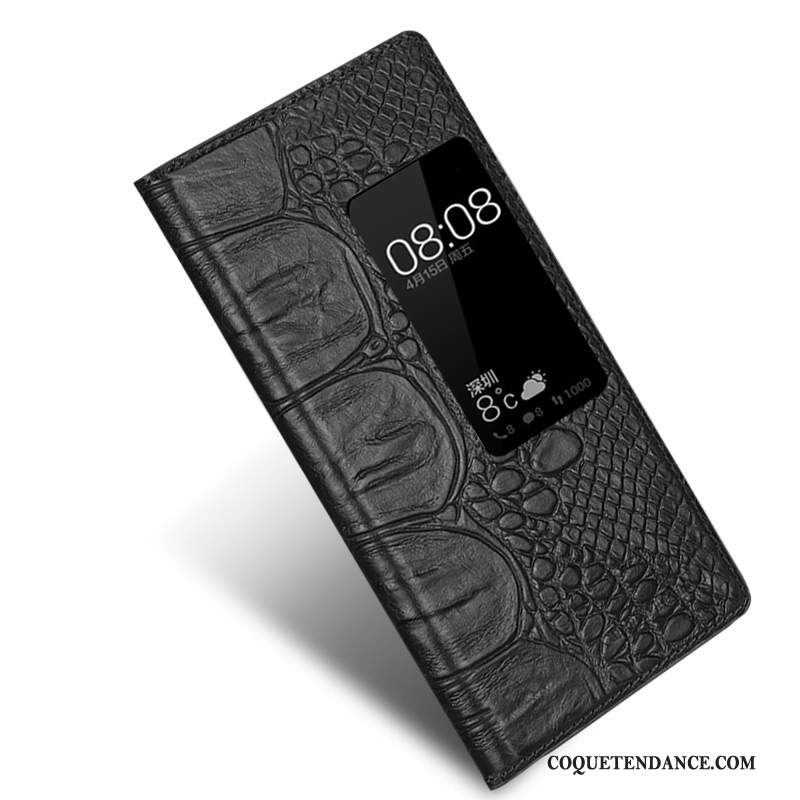 Huawei P9 Coque Housse Noir Protection Étui En Cuir Incassable