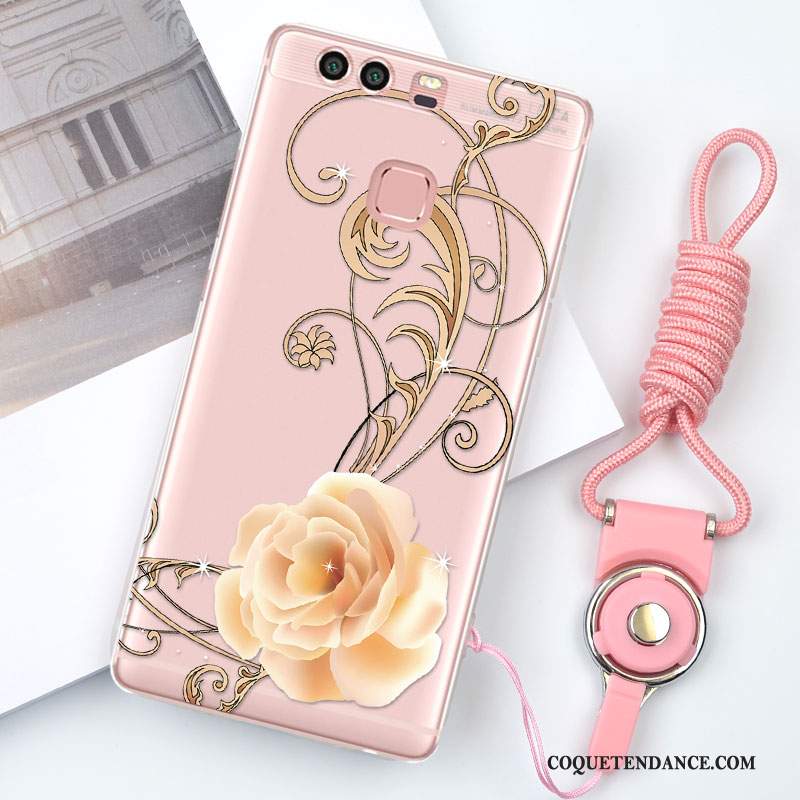 Huawei P9 Coque Silicone Tendance Or Incassable Créatif