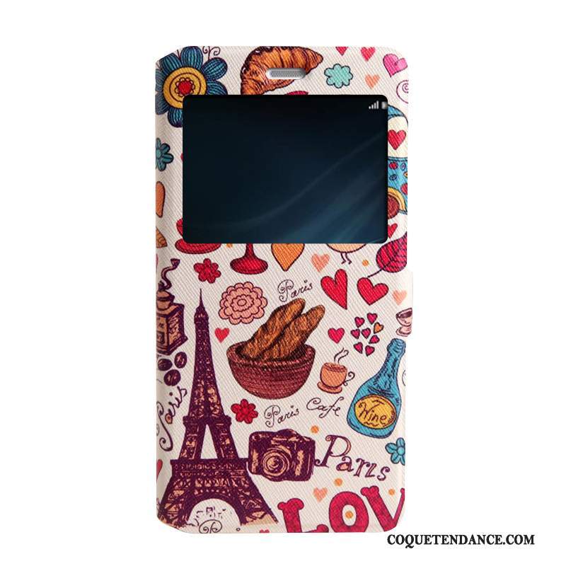 Huawei P9 Lite Coque Ouvrir La Fenêtre Fluide Doux Jeunesse Peinture Protection