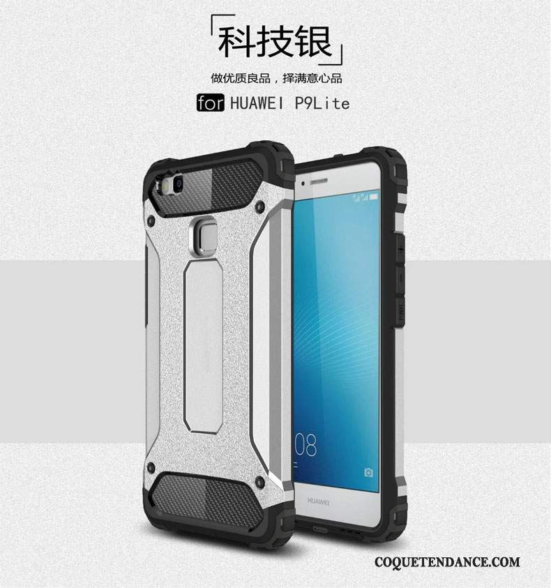 Huawei P9 Lite Coque Étui Silicone De Téléphone Protection Argent