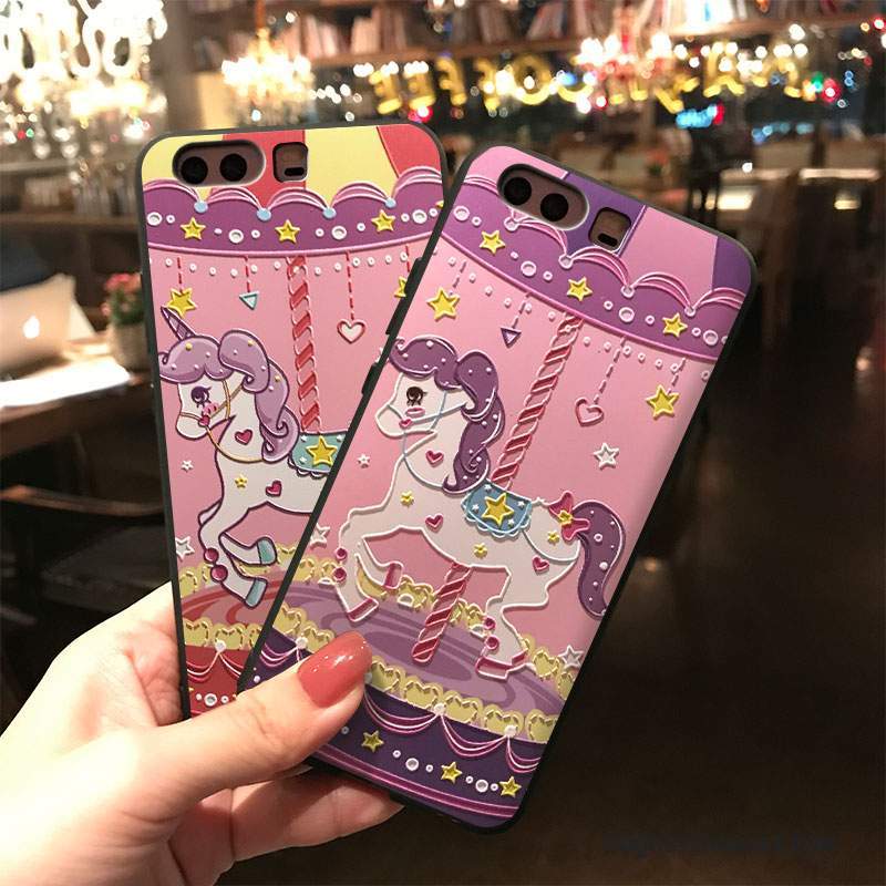 Huawei P9 Plus Coque Personnalité Rose De Téléphone Dessin Animé Étui