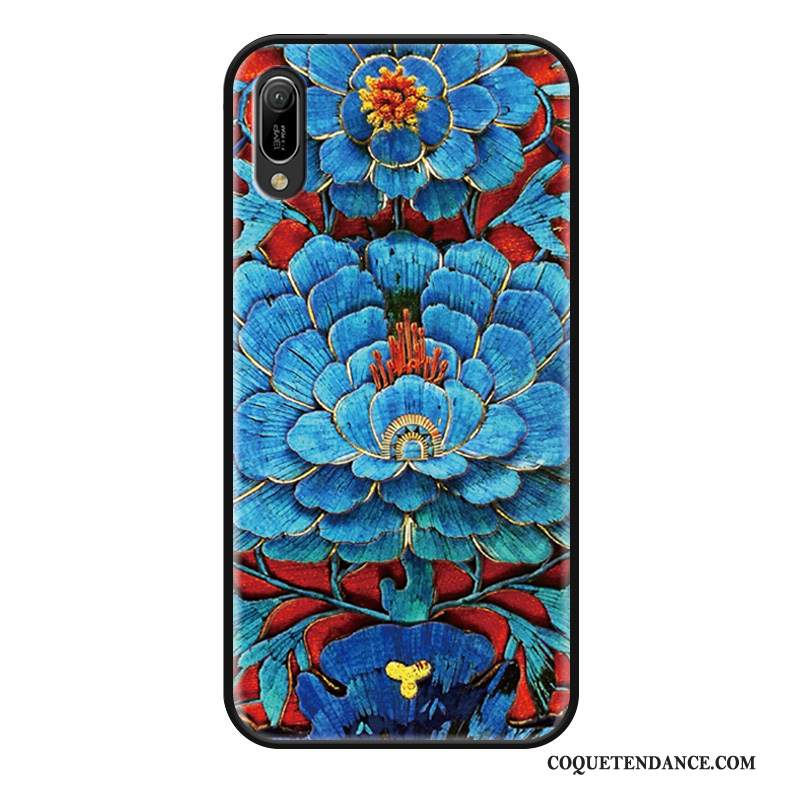 Huawei Y6 2019 Coque Tout Compris De Téléphone Gaufrage Protection Étui