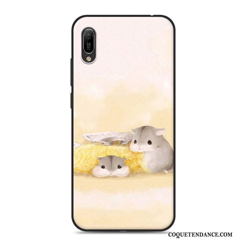 Huawei Y6 2019 Coque Étui Rose De Téléphone Silicone