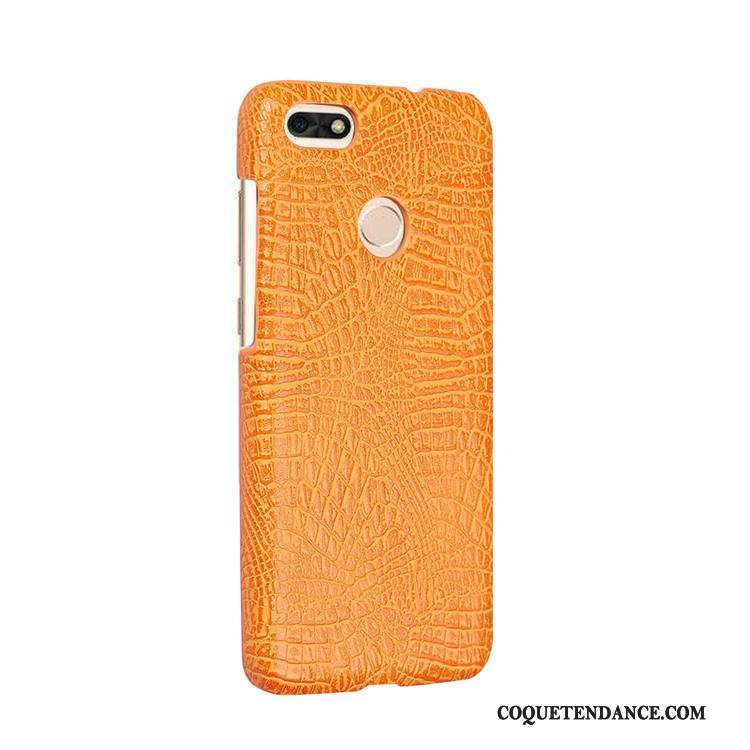 Huawei Y6 Pro 2017 Coque Coque De Téléphone Étui Orange Crocodile