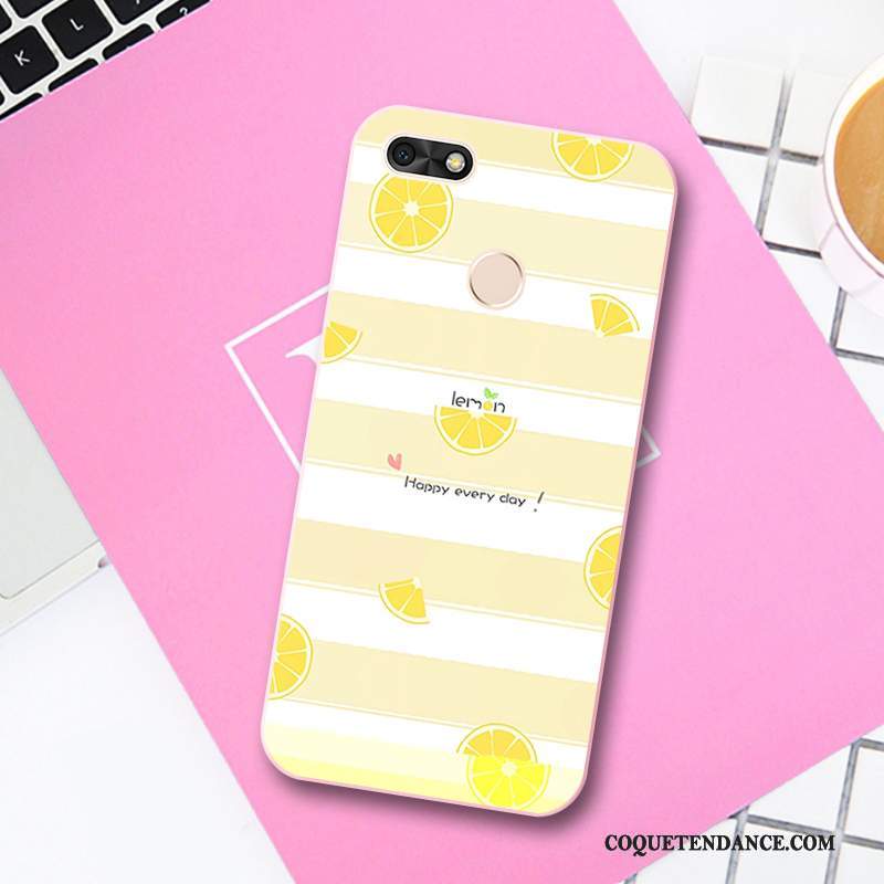 Huawei Y6 Pro 2017 Coque Gaufrage Charmant Tendance Incassable Jaune