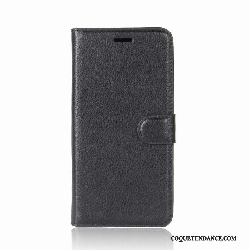 Huawei Y6 Pro 2017 Coque Protection Noir Portefeuille Étui