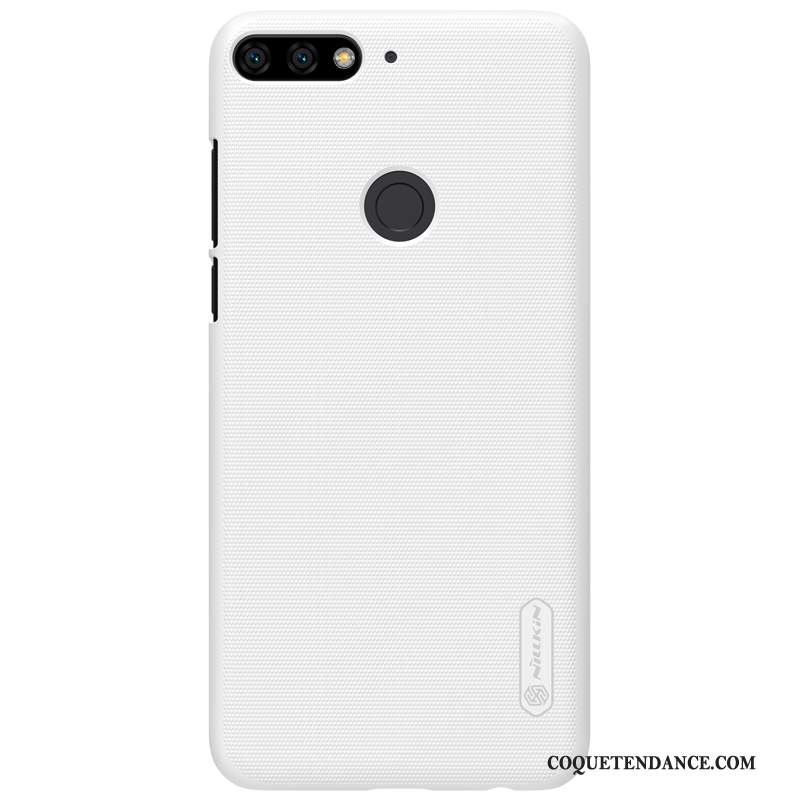 Huawei Y7 2018 Coque Délavé En Daim Protection De Téléphone Incassable