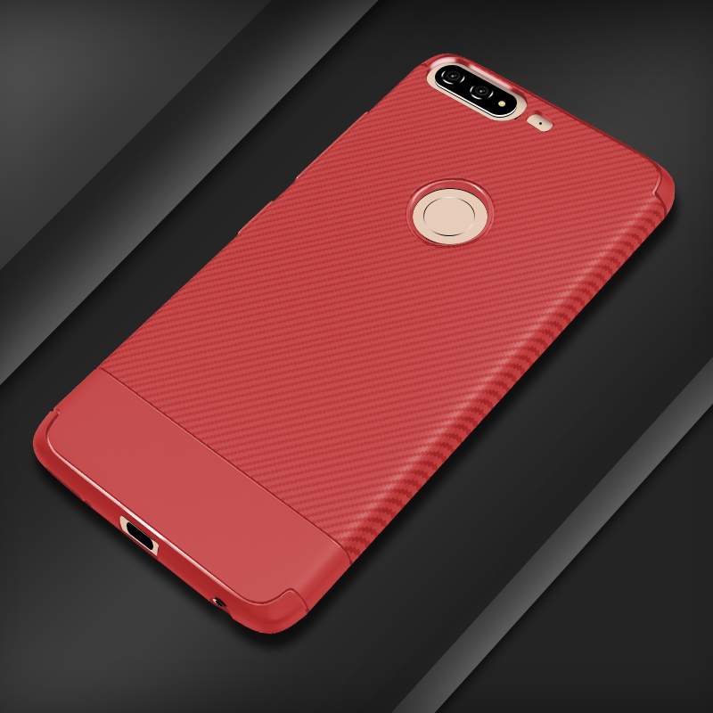 Huawei Y7 2018 Coque Modèle Fleurie Fibre Silicone Étui De Téléphone