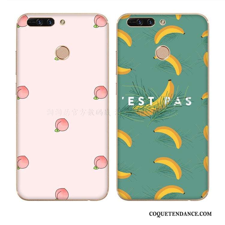 Huawei Y7 2018 Coque Vert Rose Frais Étui De Téléphone