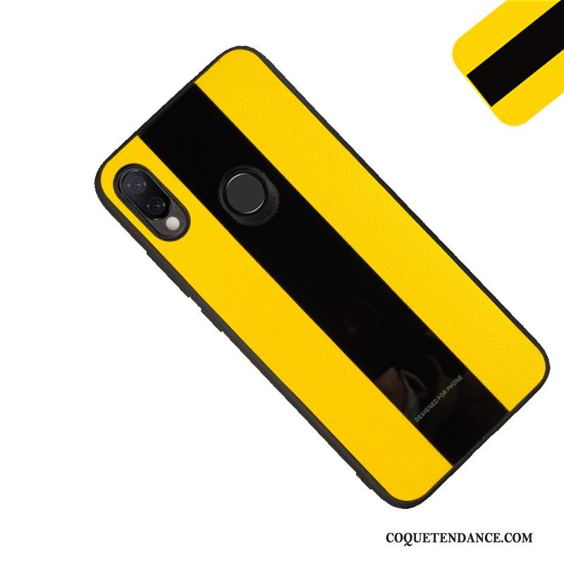 Huawei Y7 2019 Coque Jaune Protection Fluide Doux De Téléphone Étui