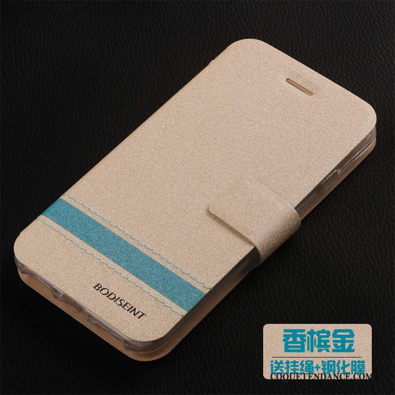 Huawei Y7 2019 Coque Étui Étui En Cuir Housse Or