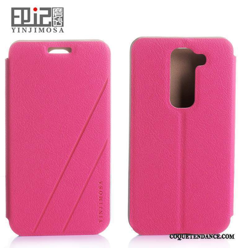 Lg G2 Coque Rouge Étui Étui En Cuir Protection