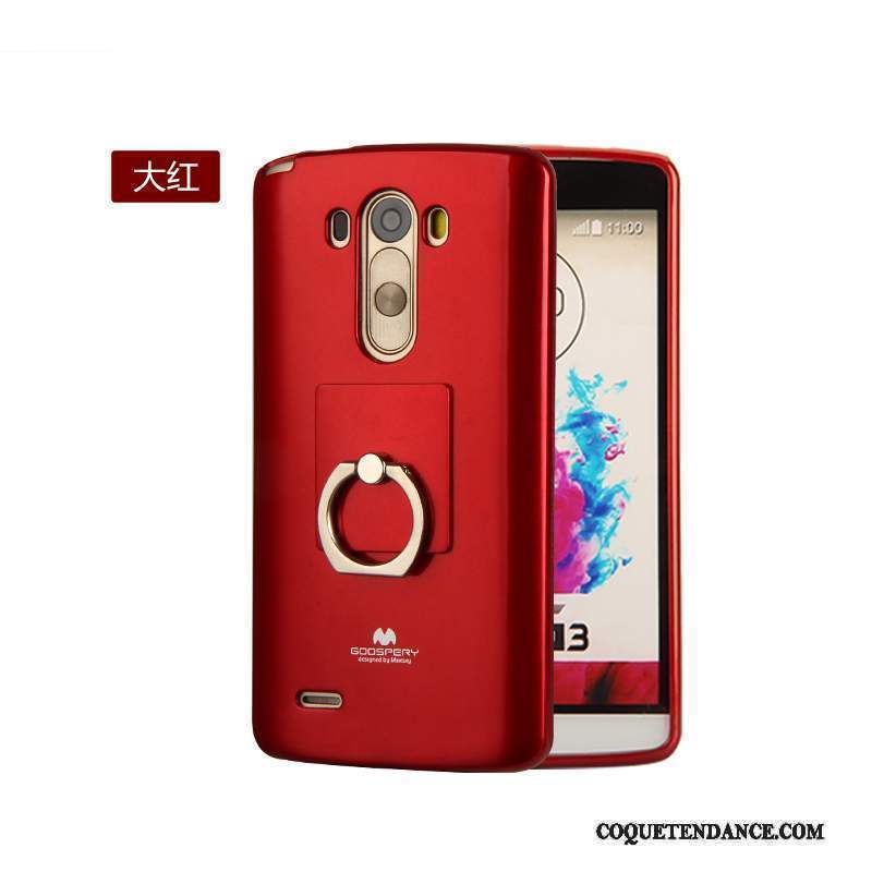 Lg G3 Coque Fluide Doux Protection Rouge Étui