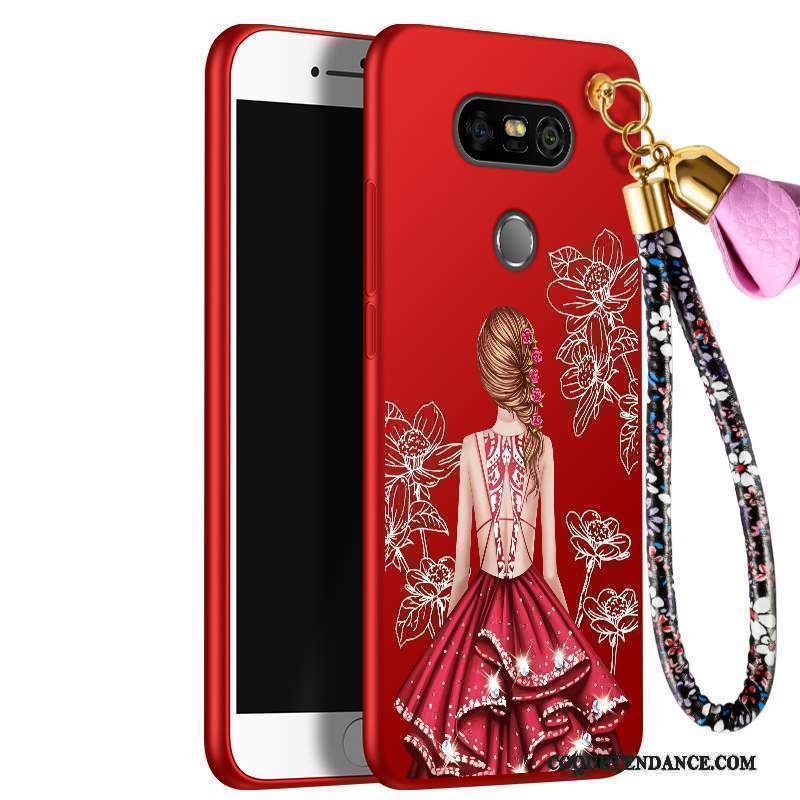 Lg G4 Coque Incassable Rouge De Téléphone Tendance Ornements Suspendus