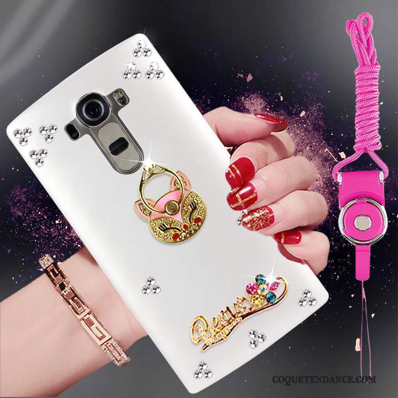 Lg G4 Coque Ornements Suspendus Strass Fluide Doux Étui