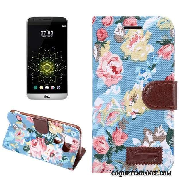 Lg G5 Coque De Téléphone Housse Bleu Étui Protection