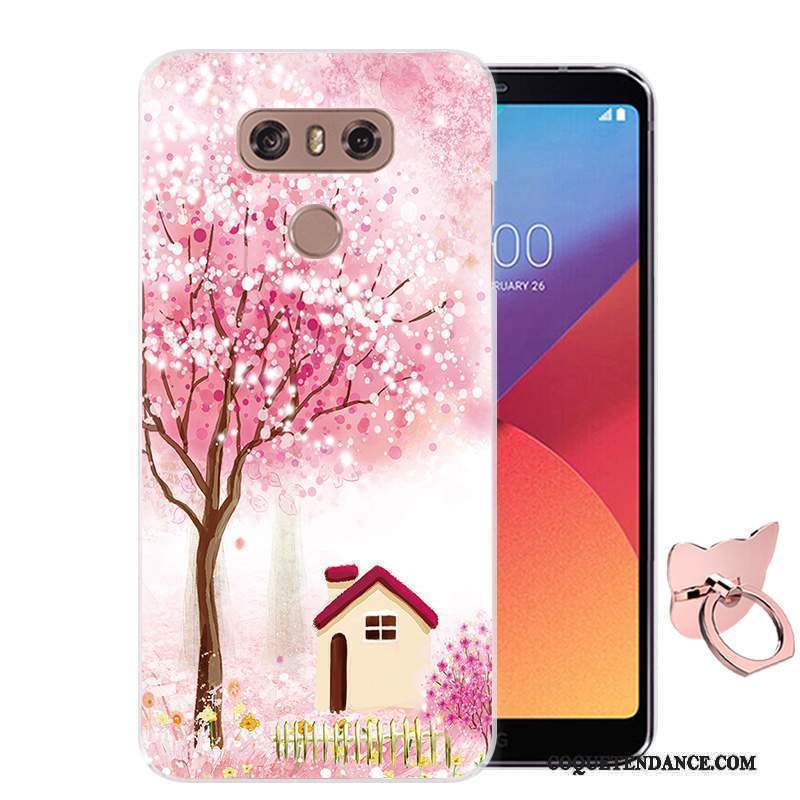 Lg G6 Coque Dessin Animé De Téléphone Étui Rose Peinture