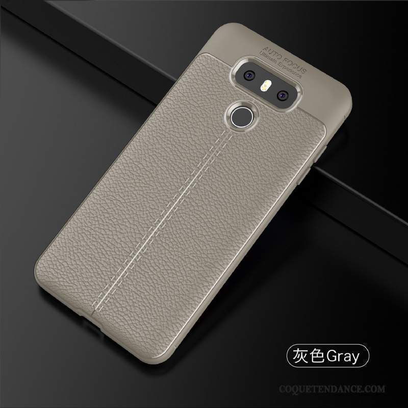 Lg G6 Coque Gris Silicone Incassable Noir Étui