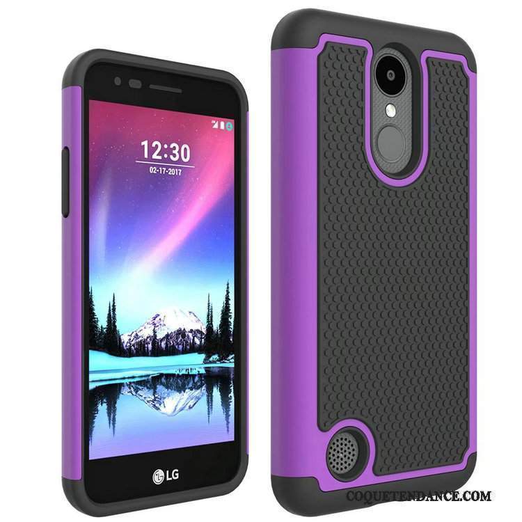 Lg K4 2017 Coque Protection Violet Modèle Fleurie De Téléphone