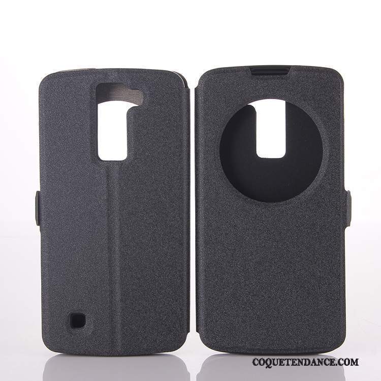 Lg K8 Coque De Téléphone Étui En Cuir Tout Compris Noir Housse