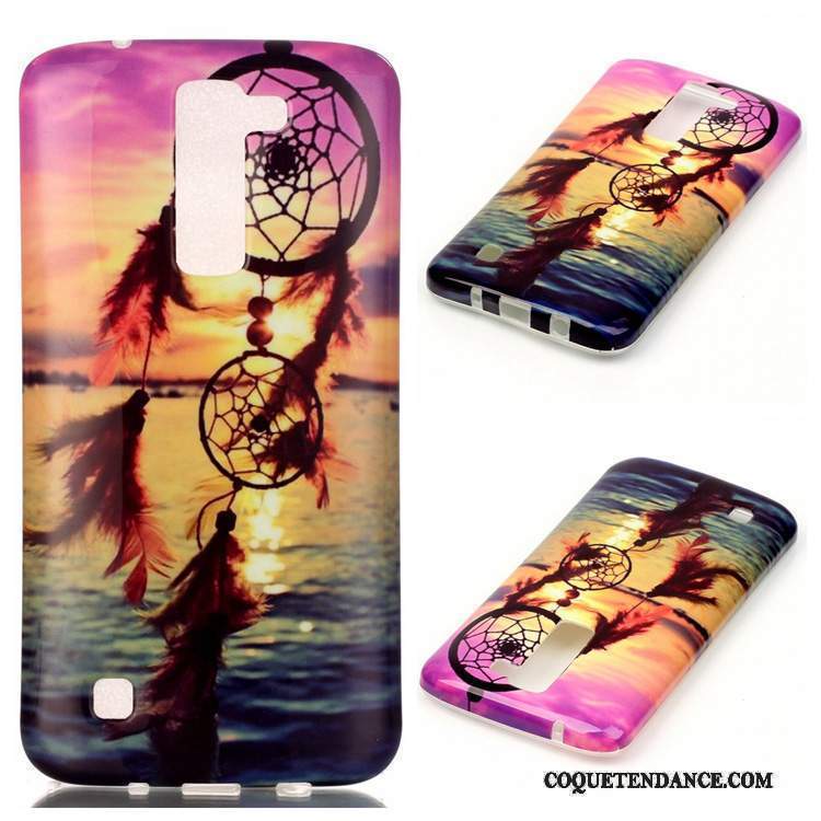 Lg K8 Coque Ornements Suspendus Étui Violet Dessin Animé Incassable