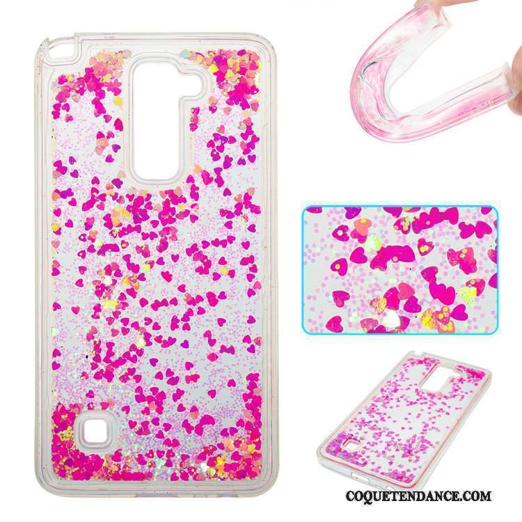 Lg K8 Coque Quicksand Rose Protection Étui