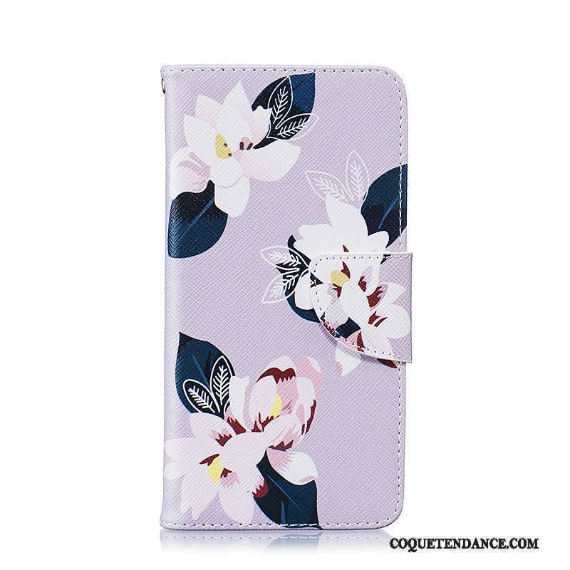 Lg K8 Coque Étui En Cuir Clair Housse Violet De Téléphone