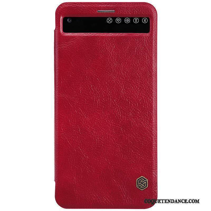 Lg V20 Coque Incassable Étui Or Vin Rouge