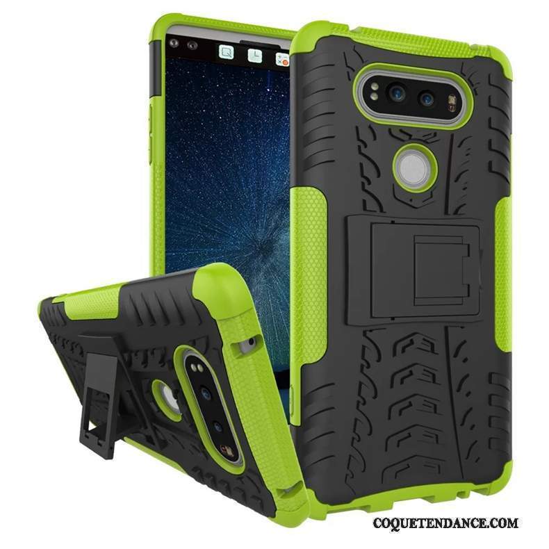 Lg V20 Coque Modèle Fleurie Étui Vert Coque De Téléphone