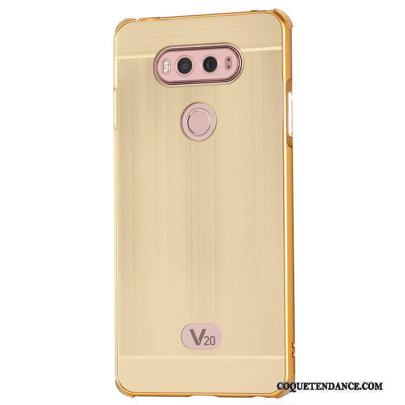 Lg V20 Coque Métal Protection Border Or